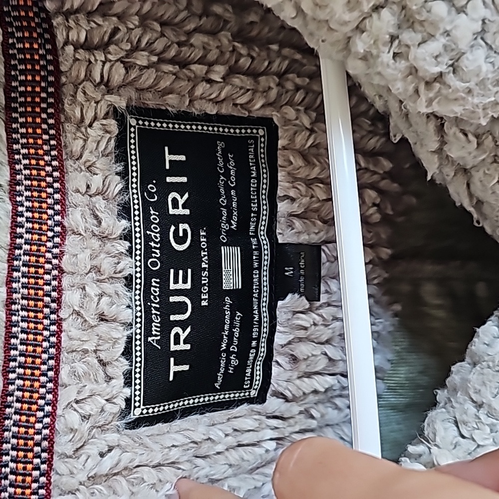 True Grit Frosty Cord Pile 1/4 Zip Pullover in Men's Size Medium EUC - Picture 3 of 5